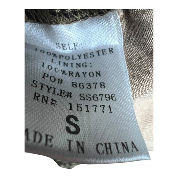 LE LIS Skirt Women's Small Tan Black Animal Print Ruched Drawstring Mini - Picture 8 of 8